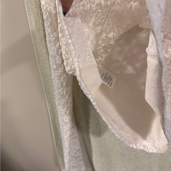 Abercrombie & Fitch NEW S Lace Sheer Long Sleeve Blouse Top Shirt Soft Girl Cute - Picture 6 of 7